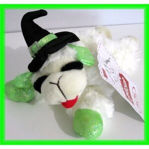 NEW HALLOWEEN HOCUS POCUS WITCH MULTIPET PLUSH LAMB CHOP DOG TOY W/SQUEAKER HTF